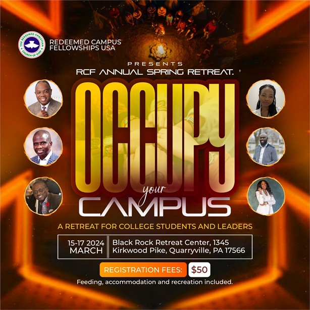 RCF Annual Spring Retreat — Occupy Your Campus flyer